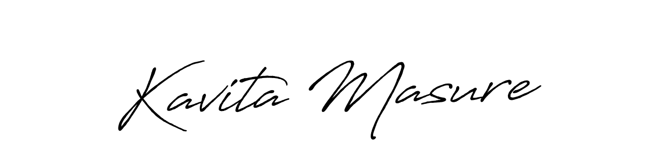 Kavita Masure stylish signature style. Best Handwritten Sign (Antro_Vectra_Bolder) for my name. Handwritten Signature Collection Ideas for my name Kavita Masure. Kavita Masure signature style 7 images and pictures png