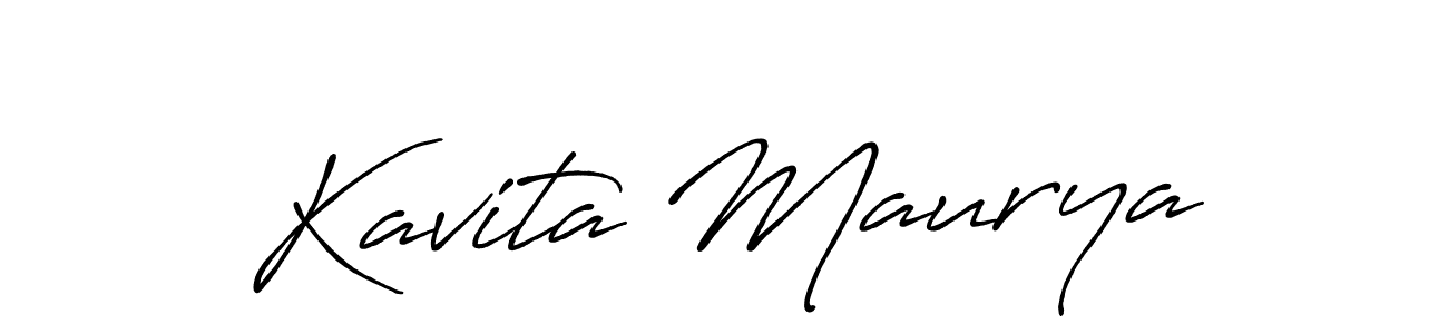 Design your own signature with our free online signature maker. With this signature software, you can create a handwritten (Antro_Vectra_Bolder) signature for name Kavita Maurya. Kavita Maurya signature style 7 images and pictures png