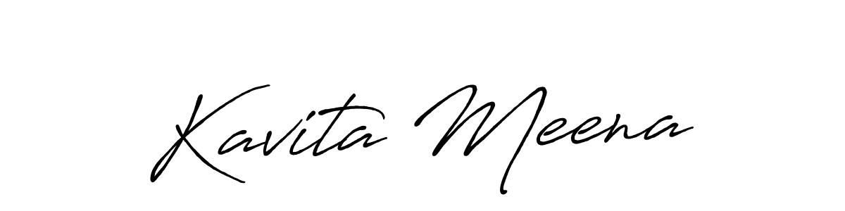 How to make Kavita Meena signature? Antro_Vectra_Bolder is a professional autograph style. Create handwritten signature for Kavita Meena name. Kavita Meena signature style 7 images and pictures png