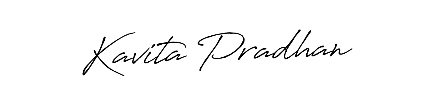 Also we have Kavita Pradhan name is the best signature style. Create professional handwritten signature collection using Antro_Vectra_Bolder autograph style. Kavita Pradhan signature style 7 images and pictures png