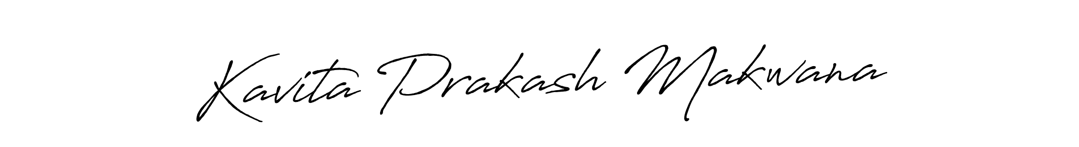 Make a beautiful signature design for name Kavita Prakash Makwana. With this signature (Antro_Vectra_Bolder) style, you can create a handwritten signature for free. Kavita Prakash Makwana signature style 7 images and pictures png