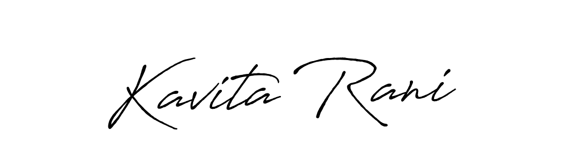 Make a beautiful signature design for name Kavita Rani. With this signature (Antro_Vectra_Bolder) style, you can create a handwritten signature for free. Kavita Rani signature style 7 images and pictures png