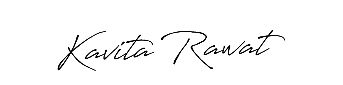 Make a beautiful signature design for name Kavita Rawat. With this signature (Antro_Vectra_Bolder) style, you can create a handwritten signature for free. Kavita Rawat signature style 7 images and pictures png