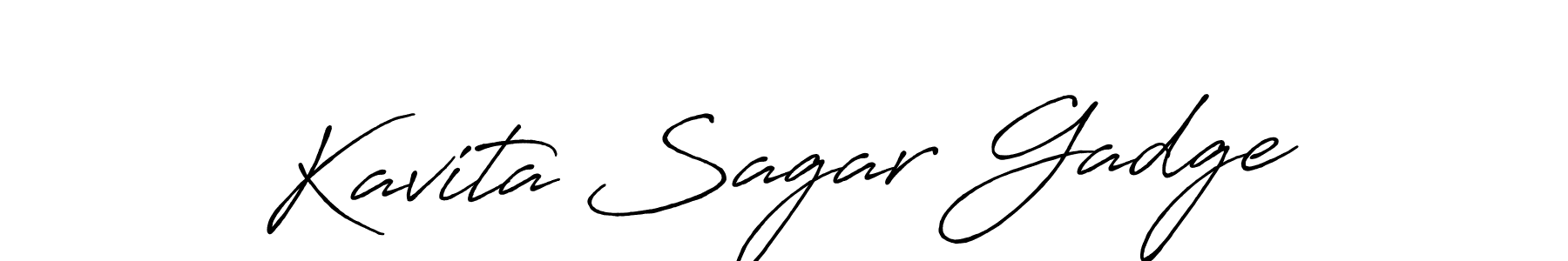 Make a beautiful signature design for name Kavita Sagar Gadge. Use this online signature maker to create a handwritten signature for free. Kavita Sagar Gadge signature style 7 images and pictures png