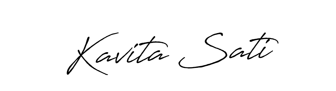 Make a beautiful signature design for name Kavita Sati. Use this online signature maker to create a handwritten signature for free. Kavita Sati signature style 7 images and pictures png