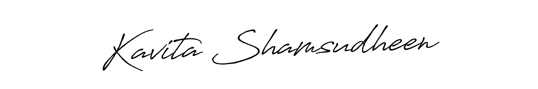 Also we have Kavita Shamsudheen name is the best signature style. Create professional handwritten signature collection using Antro_Vectra_Bolder autograph style. Kavita Shamsudheen signature style 7 images and pictures png