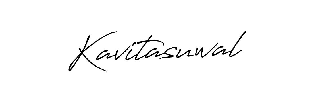 How to make Kavitasuwal signature? Antro_Vectra_Bolder is a professional autograph style. Create handwritten signature for Kavitasuwal name. Kavitasuwal signature style 7 images and pictures png