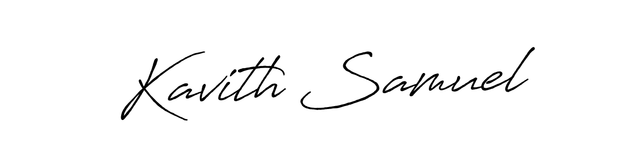 Make a beautiful signature design for name Kavith Samuel. With this signature (Antro_Vectra_Bolder) style, you can create a handwritten signature for free. Kavith Samuel signature style 7 images and pictures png