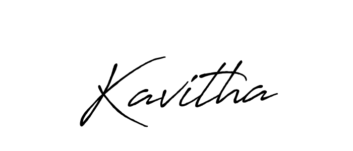 Create a beautiful signature design for name Kavitha. With this signature (Antro_Vectra_Bolder) fonts, you can make a handwritten signature for free. Kavitha signature style 7 images and pictures png