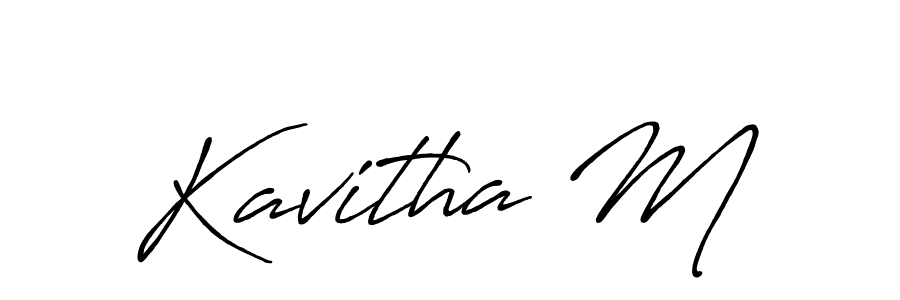 It looks lik you need a new signature style for name Kavitha M. Design unique handwritten (Antro_Vectra_Bolder) signature with our free signature maker in just a few clicks. Kavitha M signature style 7 images and pictures png