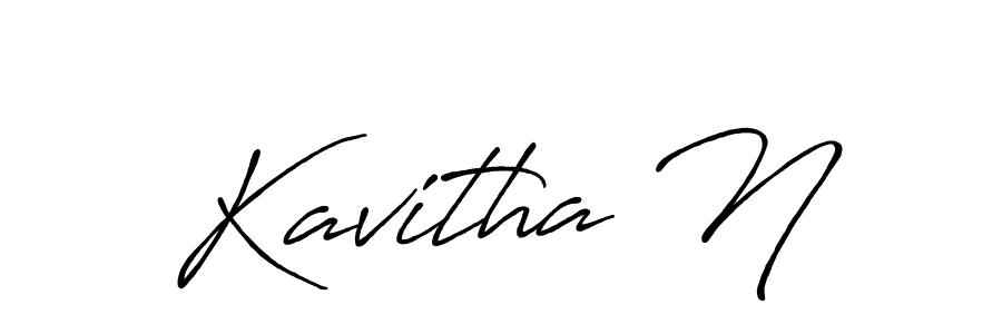 if you are searching for the best signature style for your name Kavitha N. so please give up your signature search. here we have designed multiple signature styles  using Antro_Vectra_Bolder. Kavitha N signature style 7 images and pictures png
