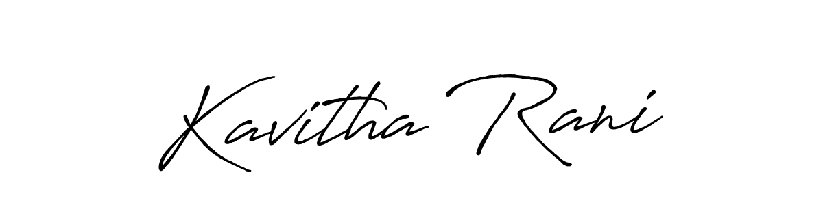 Also we have Kavitha Rani name is the best signature style. Create professional handwritten signature collection using Antro_Vectra_Bolder autograph style. Kavitha Rani signature style 7 images and pictures png