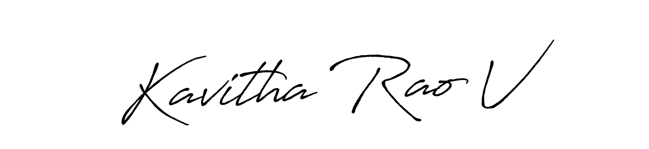 Antro_Vectra_Bolder is a professional signature style that is perfect for those who want to add a touch of class to their signature. It is also a great choice for those who want to make their signature more unique. Get Kavitha Rao V name to fancy signature for free. Kavitha Rao V signature style 7 images and pictures png