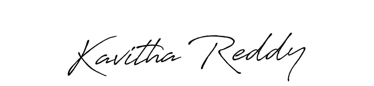 Make a beautiful signature design for name Kavitha Reddy. With this signature (Antro_Vectra_Bolder) style, you can create a handwritten signature for free. Kavitha Reddy signature style 7 images and pictures png