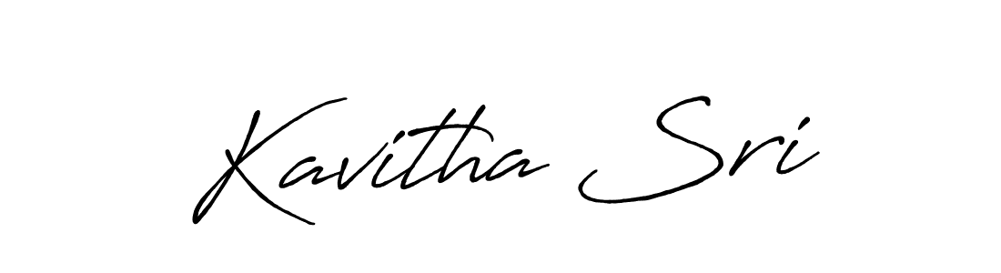Create a beautiful signature design for name Kavitha Sri. With this signature (Antro_Vectra_Bolder) fonts, you can make a handwritten signature for free. Kavitha Sri signature style 7 images and pictures png