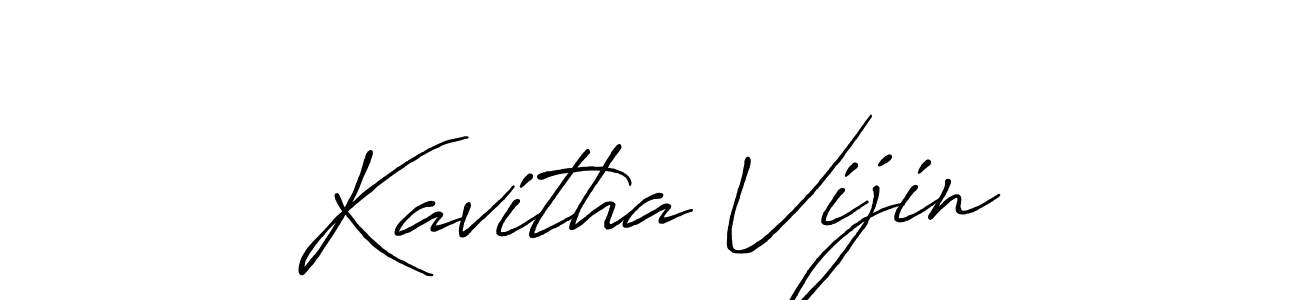 How to make Kavitha Vijin signature? Antro_Vectra_Bolder is a professional autograph style. Create handwritten signature for Kavitha Vijin name. Kavitha Vijin signature style 7 images and pictures png