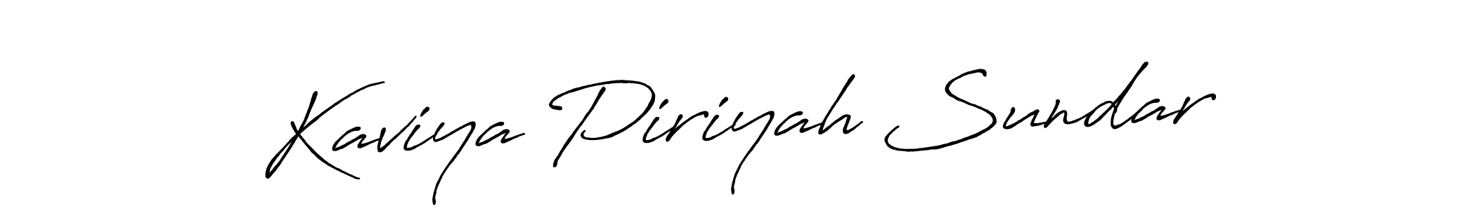 Similarly Antro_Vectra_Bolder is the best handwritten signature design. Signature creator online .You can use it as an online autograph creator for name Kaviya Piriyah Sundar. Kaviya Piriyah Sundar signature style 7 images and pictures png