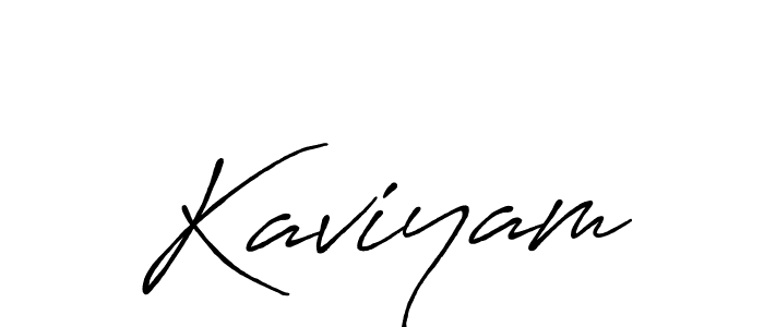 Create a beautiful signature design for name Kaviyam. With this signature (Antro_Vectra_Bolder) fonts, you can make a handwritten signature for free. Kaviyam signature style 7 images and pictures png