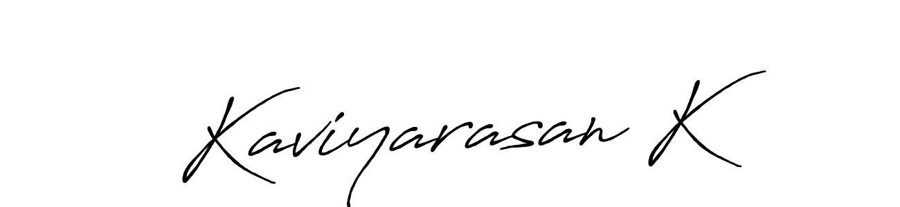 Kaviyarasan K stylish signature style. Best Handwritten Sign (Antro_Vectra_Bolder) for my name. Handwritten Signature Collection Ideas for my name Kaviyarasan K. Kaviyarasan K signature style 7 images and pictures png