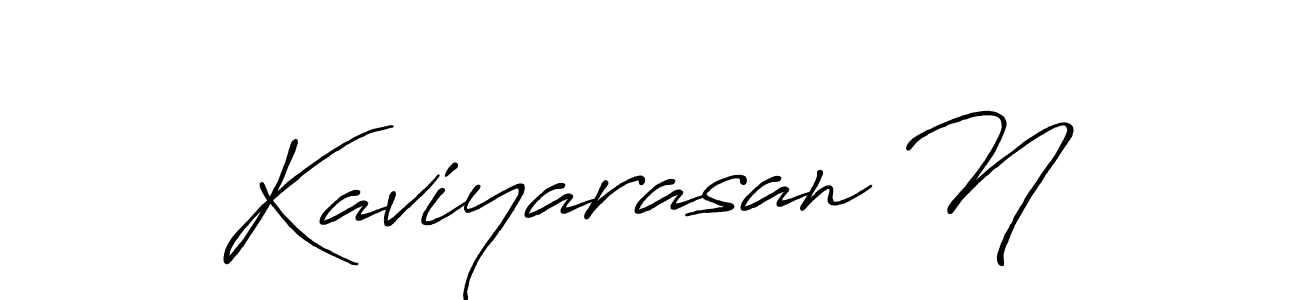Also You can easily find your signature by using the search form. We will create Kaviyarasan N name handwritten signature images for you free of cost using Antro_Vectra_Bolder sign style. Kaviyarasan N signature style 7 images and pictures png