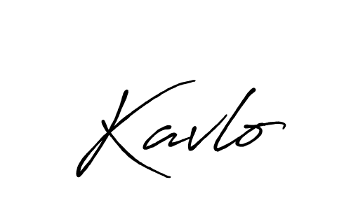 How to make Kavlo name signature. Use Antro_Vectra_Bolder style for creating short signs online. This is the latest handwritten sign. Kavlo signature style 7 images and pictures png