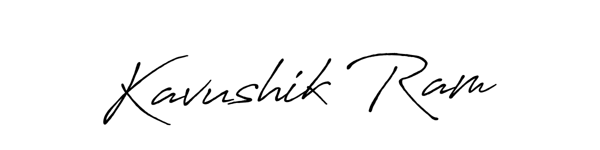 Design your own signature with our free online signature maker. With this signature software, you can create a handwritten (Antro_Vectra_Bolder) signature for name Kavushik Ram. Kavushik Ram signature style 7 images and pictures png