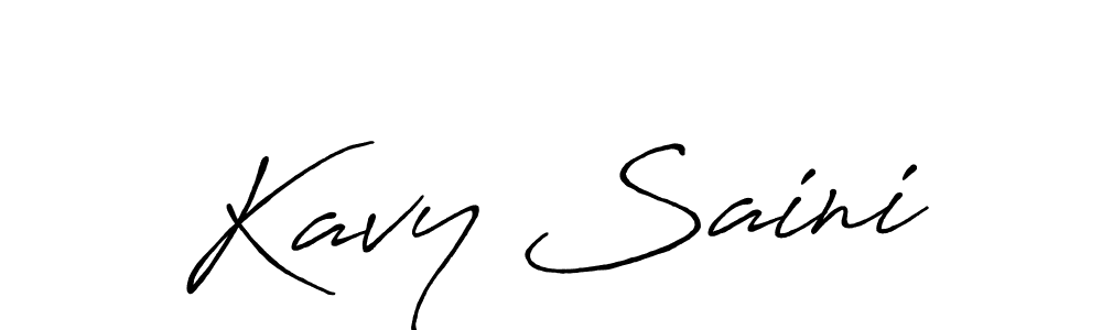 Similarly Antro_Vectra_Bolder is the best handwritten signature design. Signature creator online .You can use it as an online autograph creator for name Kavy Saini. Kavy Saini signature style 7 images and pictures png