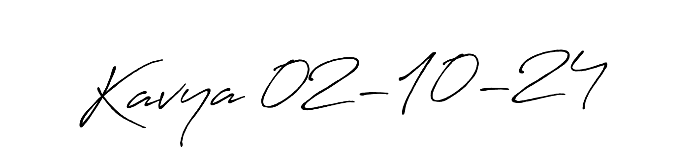 You should practise on your own different ways (Antro_Vectra_Bolder) to write your name (Kavya 02-10-24) in signature. don't let someone else do it for you. Kavya 02-10-24 signature style 7 images and pictures png