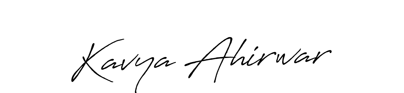 Make a beautiful signature design for name Kavya Ahirwar. With this signature (Antro_Vectra_Bolder) style, you can create a handwritten signature for free. Kavya Ahirwar signature style 7 images and pictures png