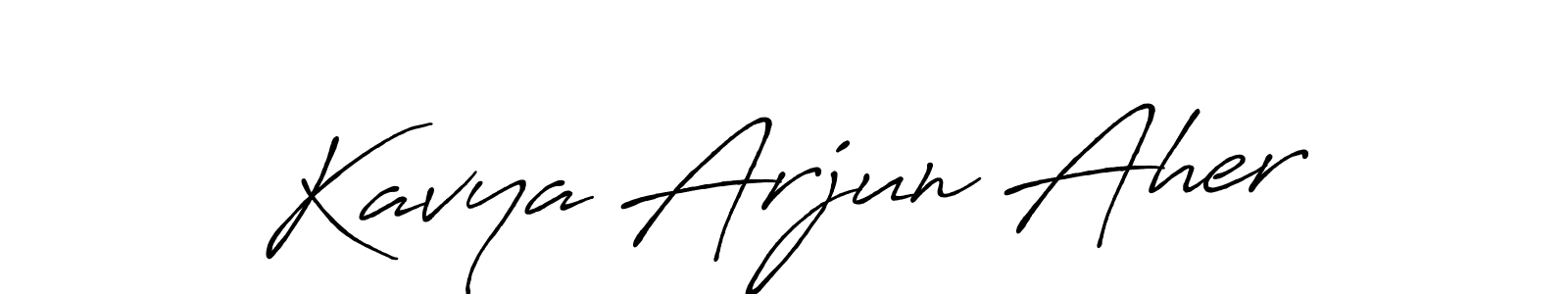 Design your own signature with our free online signature maker. With this signature software, you can create a handwritten (Antro_Vectra_Bolder) signature for name Kavya Arjun Aher. Kavya Arjun Aher signature style 7 images and pictures png