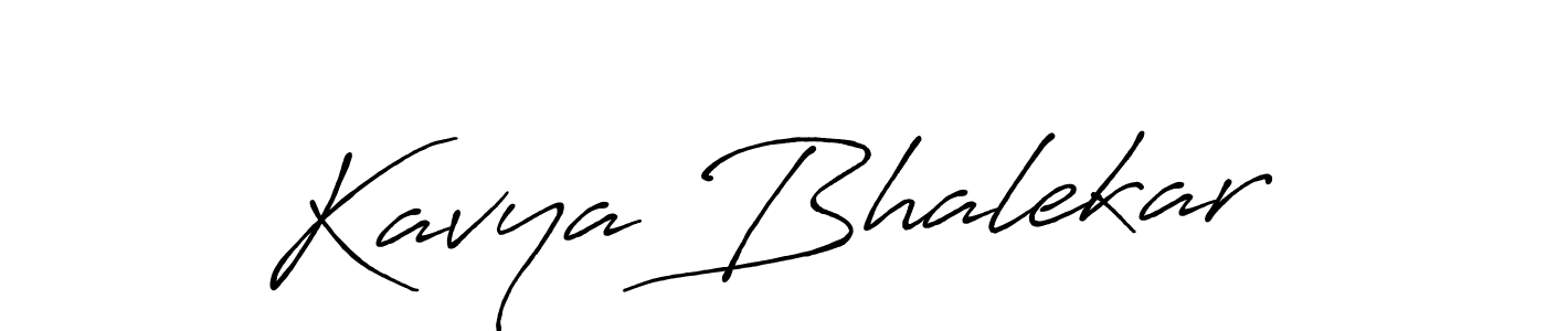 How to make Kavya Bhalekar name signature. Use Antro_Vectra_Bolder style for creating short signs online. This is the latest handwritten sign. Kavya Bhalekar signature style 7 images and pictures png