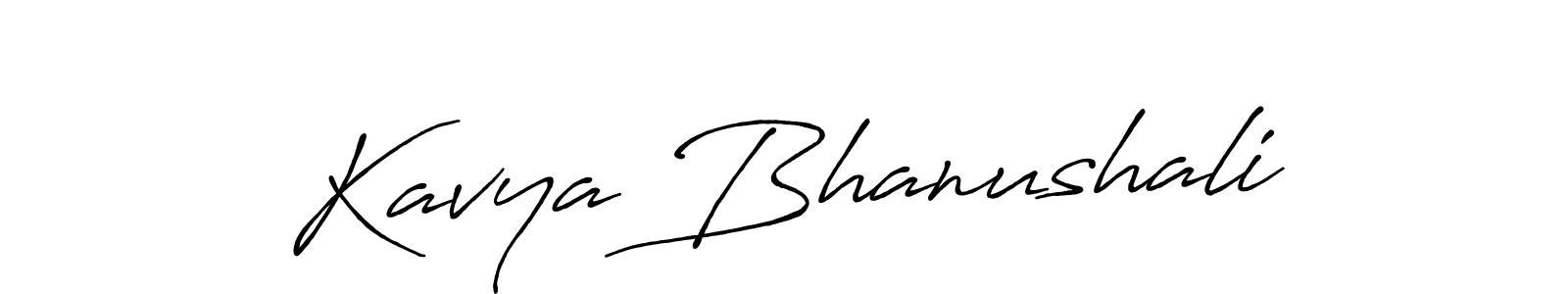 Make a beautiful signature design for name Kavya Bhanushali. With this signature (Antro_Vectra_Bolder) style, you can create a handwritten signature for free. Kavya Bhanushali signature style 7 images and pictures png