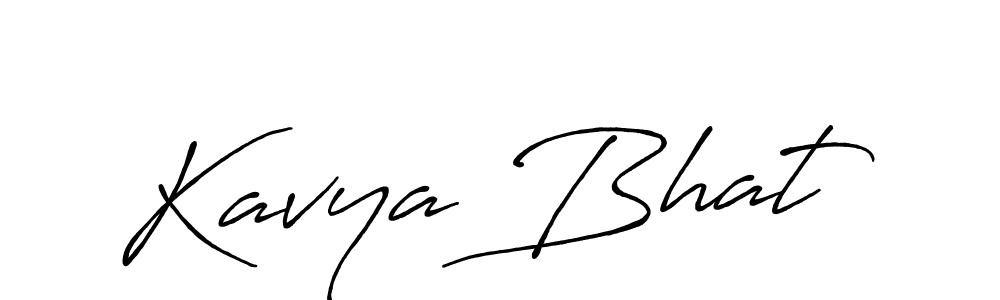 How to make Kavya Bhat name signature. Use Antro_Vectra_Bolder style for creating short signs online. This is the latest handwritten sign. Kavya Bhat signature style 7 images and pictures png