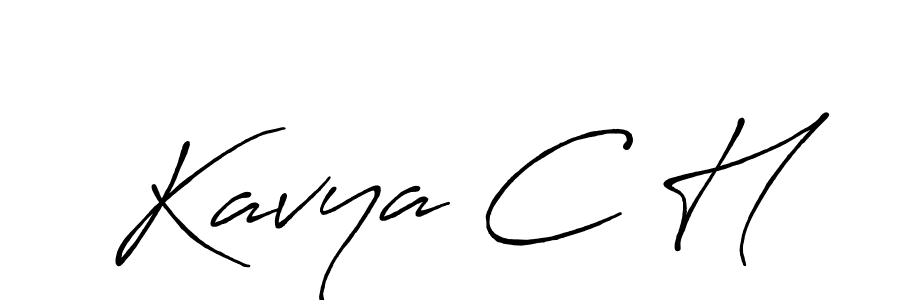 Here are the top 10 professional signature styles for the name Kavya C H. These are the best autograph styles you can use for your name. Kavya C H signature style 7 images and pictures png