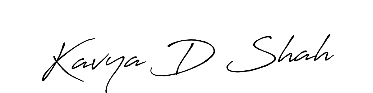 Design your own signature with our free online signature maker. With this signature software, you can create a handwritten (Antro_Vectra_Bolder) signature for name Kavya D Shah. Kavya D Shah signature style 7 images and pictures png