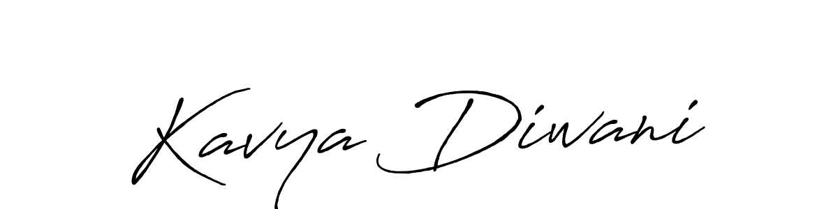 Also we have Kavya Diwani name is the best signature style. Create professional handwritten signature collection using Antro_Vectra_Bolder autograph style. Kavya Diwani signature style 7 images and pictures png
