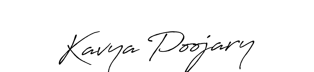 Use a signature maker to create a handwritten signature online. With this signature software, you can design (Antro_Vectra_Bolder) your own signature for name Kavya Poojary. Kavya Poojary signature style 7 images and pictures png