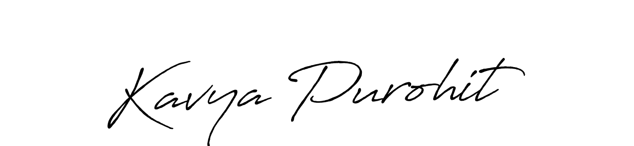 Design your own signature with our free online signature maker. With this signature software, you can create a handwritten (Antro_Vectra_Bolder) signature for name Kavya Purohit. Kavya Purohit signature style 7 images and pictures png