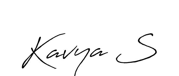 Design your own signature with our free online signature maker. With this signature software, you can create a handwritten (Antro_Vectra_Bolder) signature for name Kavya S. Kavya S signature style 7 images and pictures png