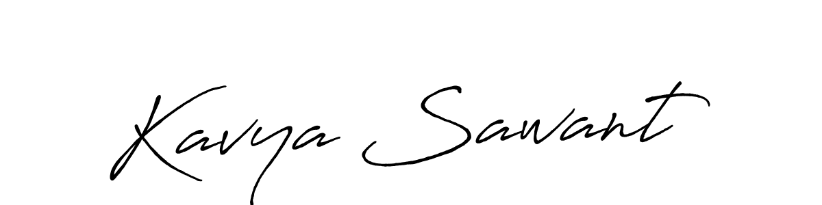 Create a beautiful signature design for name Kavya Sawant. With this signature (Antro_Vectra_Bolder) fonts, you can make a handwritten signature for free. Kavya Sawant signature style 7 images and pictures png