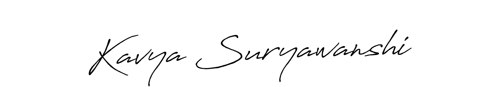 How to make Kavya Suryawanshi signature? Antro_Vectra_Bolder is a professional autograph style. Create handwritten signature for Kavya Suryawanshi name. Kavya Suryawanshi signature style 7 images and pictures png