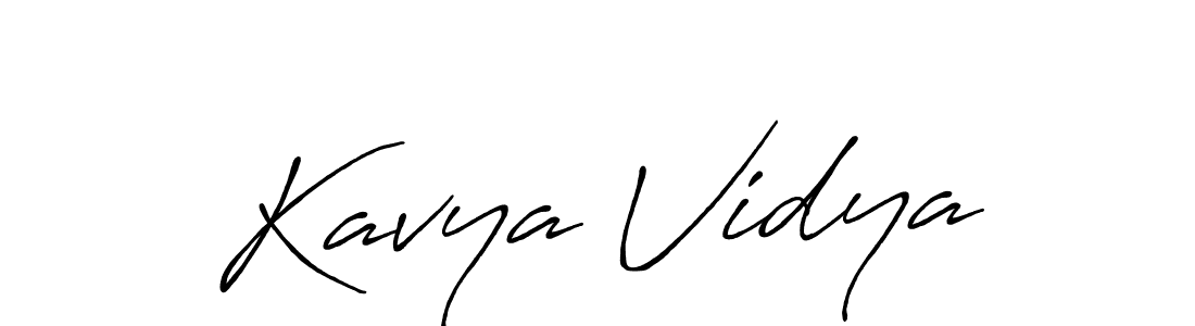 The best way (Antro_Vectra_Bolder) to make a short signature is to pick only two or three words in your name. The name Kavya Vidya include a total of six letters. For converting this name. Kavya Vidya signature style 7 images and pictures png