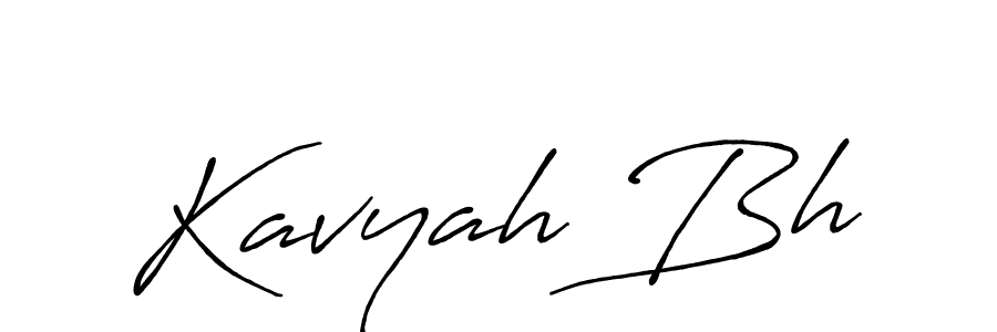 Also we have Kavyah Bh name is the best signature style. Create professional handwritten signature collection using Antro_Vectra_Bolder autograph style. Kavyah Bh signature style 7 images and pictures png