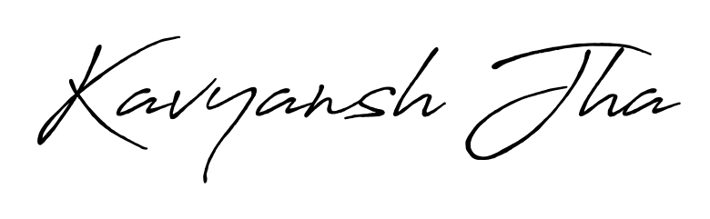 Make your name Kavyansh Jha memorable on every contract using Antro_Vectra_Bolder autograph style. Instant transparent background export available. Kavyansh Jha signature style 7 images and pictures png