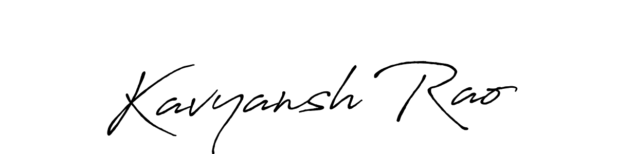 The best way (Antro_Vectra_Bolder) to make a short signature is to pick only two or three words in your name. The name Kavyansh Rao include a total of six letters. For converting this name. Kavyansh Rao signature style 7 images and pictures png