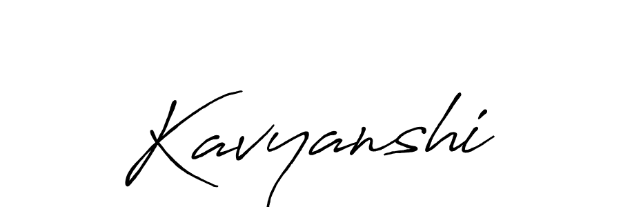 How to make Kavyanshi name signature. Use Antro_Vectra_Bolder style for creating short signs online. This is the latest handwritten sign. Kavyanshi signature style 7 images and pictures png