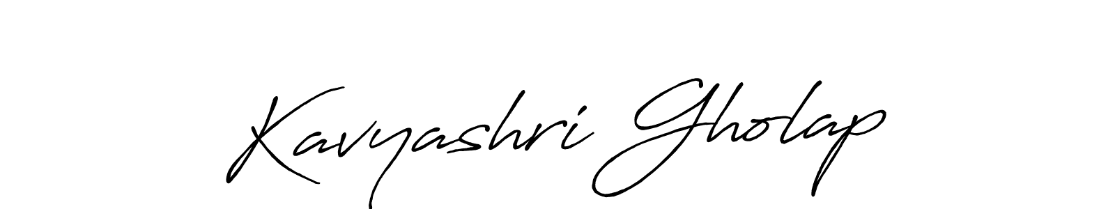 How to make Kavyashri Gholap signature? Antro_Vectra_Bolder is a professional autograph style. Create handwritten signature for Kavyashri Gholap name. Kavyashri Gholap signature style 7 images and pictures png