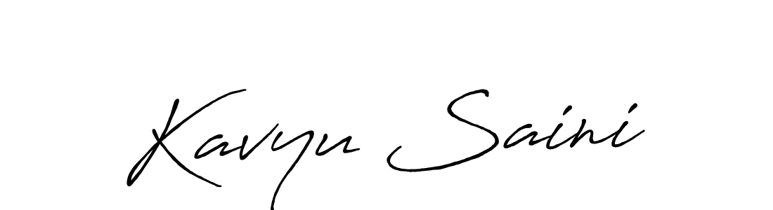 Make a beautiful signature design for name Kavyu Saini. With this signature (Antro_Vectra_Bolder) style, you can create a handwritten signature for free. Kavyu Saini signature style 7 images and pictures png