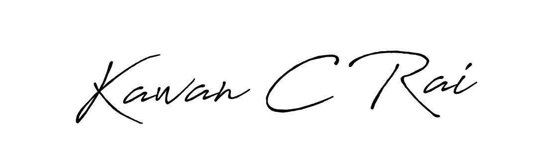 Kawan C Rai stylish signature style. Best Handwritten Sign (Antro_Vectra_Bolder) for my name. Handwritten Signature Collection Ideas for my name Kawan C Rai. Kawan C Rai signature style 7 images and pictures png