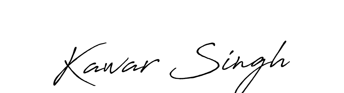 Kawar Singh stylish signature style. Best Handwritten Sign (Antro_Vectra_Bolder) for my name. Handwritten Signature Collection Ideas for my name Kawar Singh. Kawar Singh signature style 7 images and pictures png